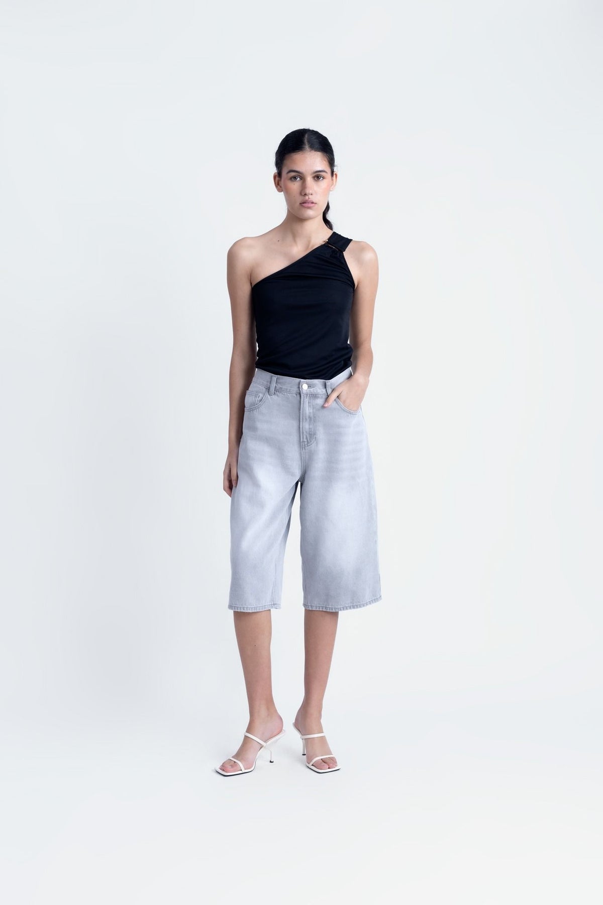 Asymmetric Top Black Tall