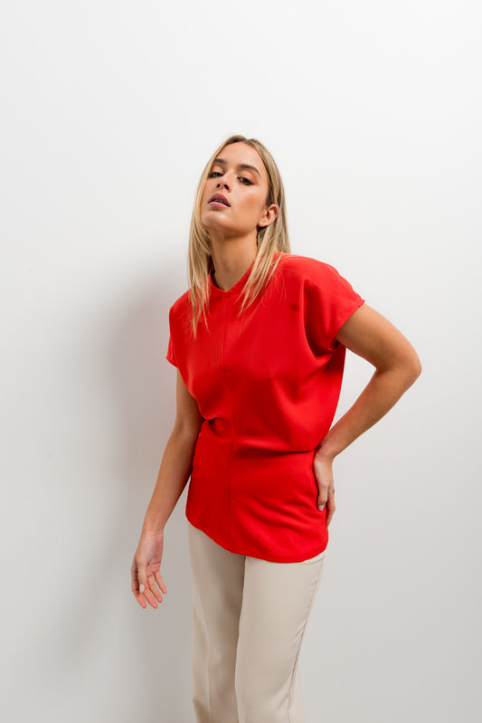 Dot of Red Shirt