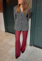 Lace Pants Burgundy: Extra Tall