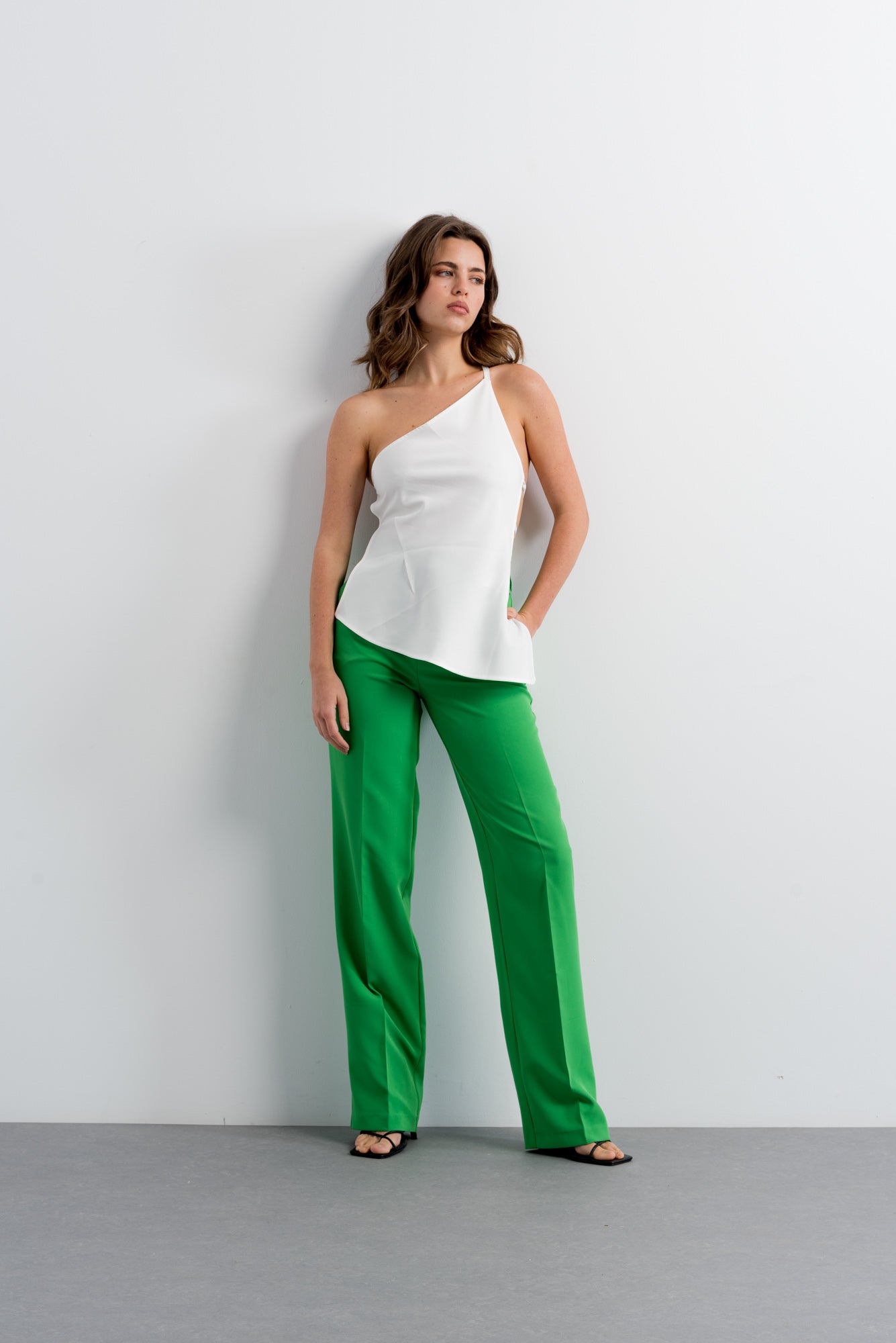 Straight Fit Pantalon Green: Tall