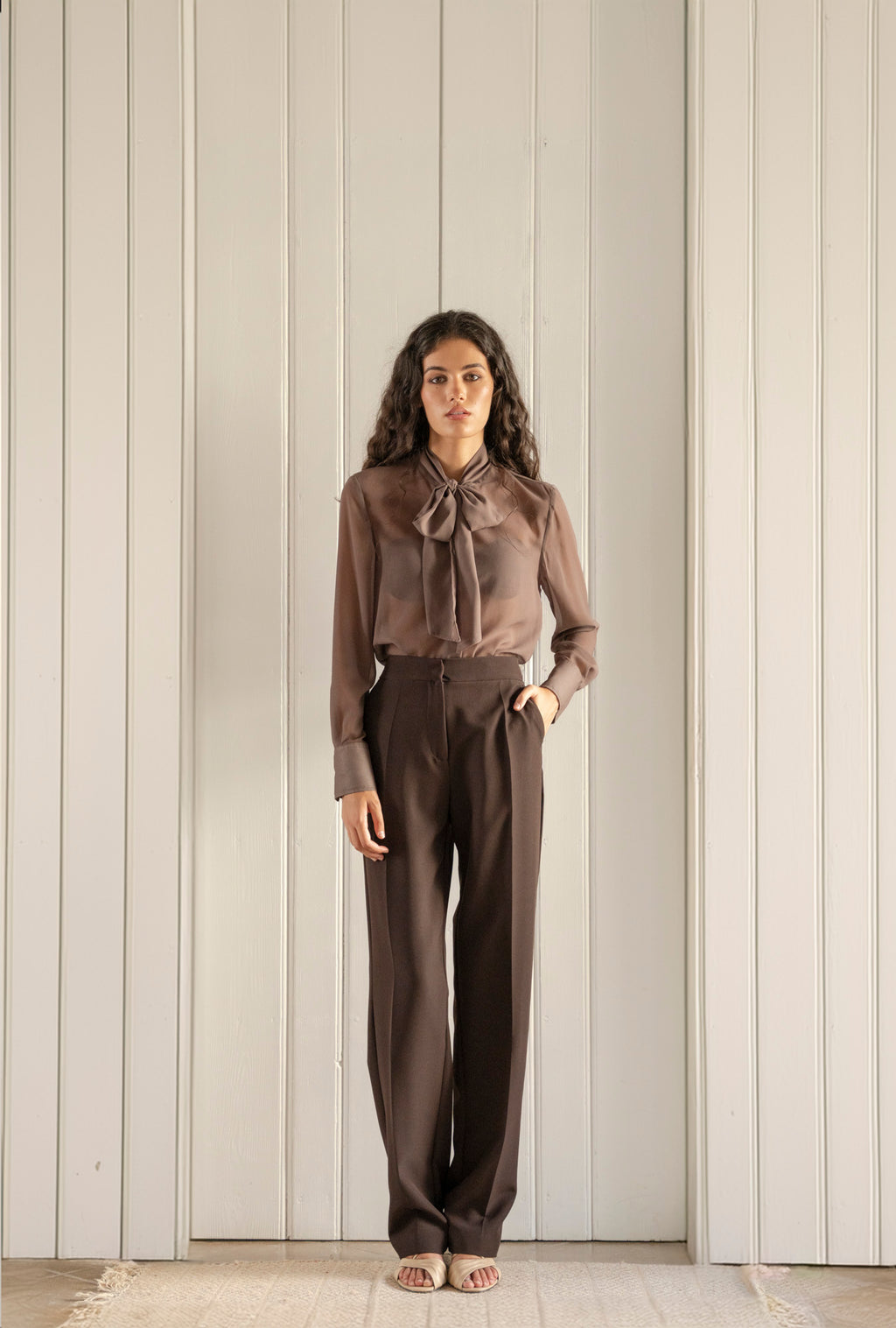 Straight Fit Pantalon Brown: Tall