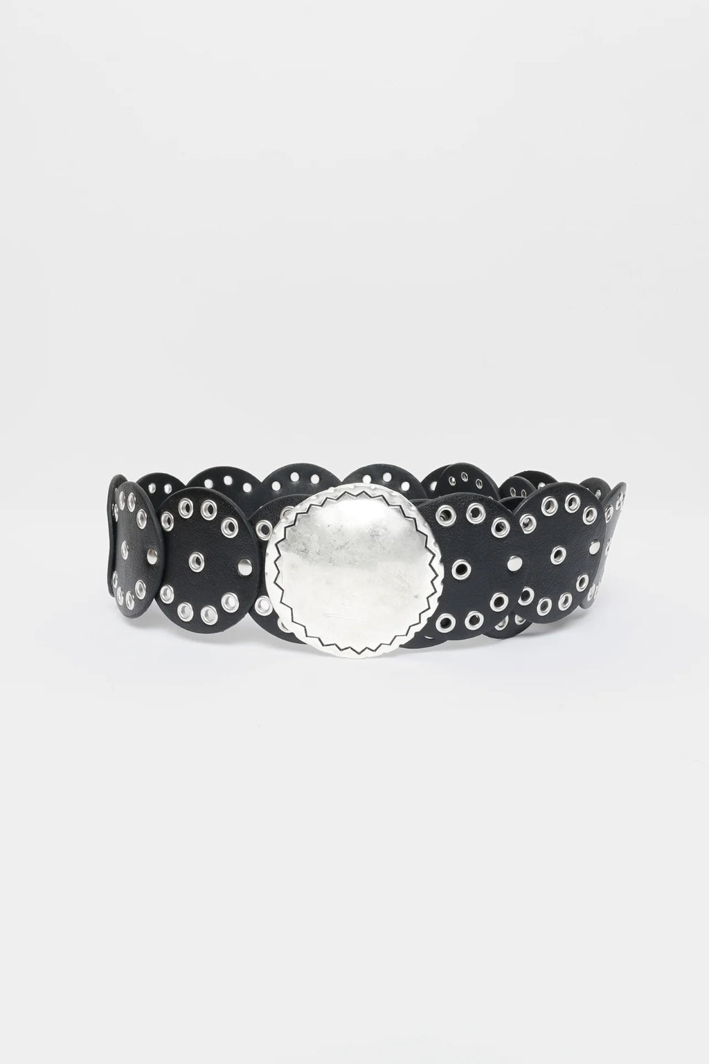 Cowboy Belt Silver & Black