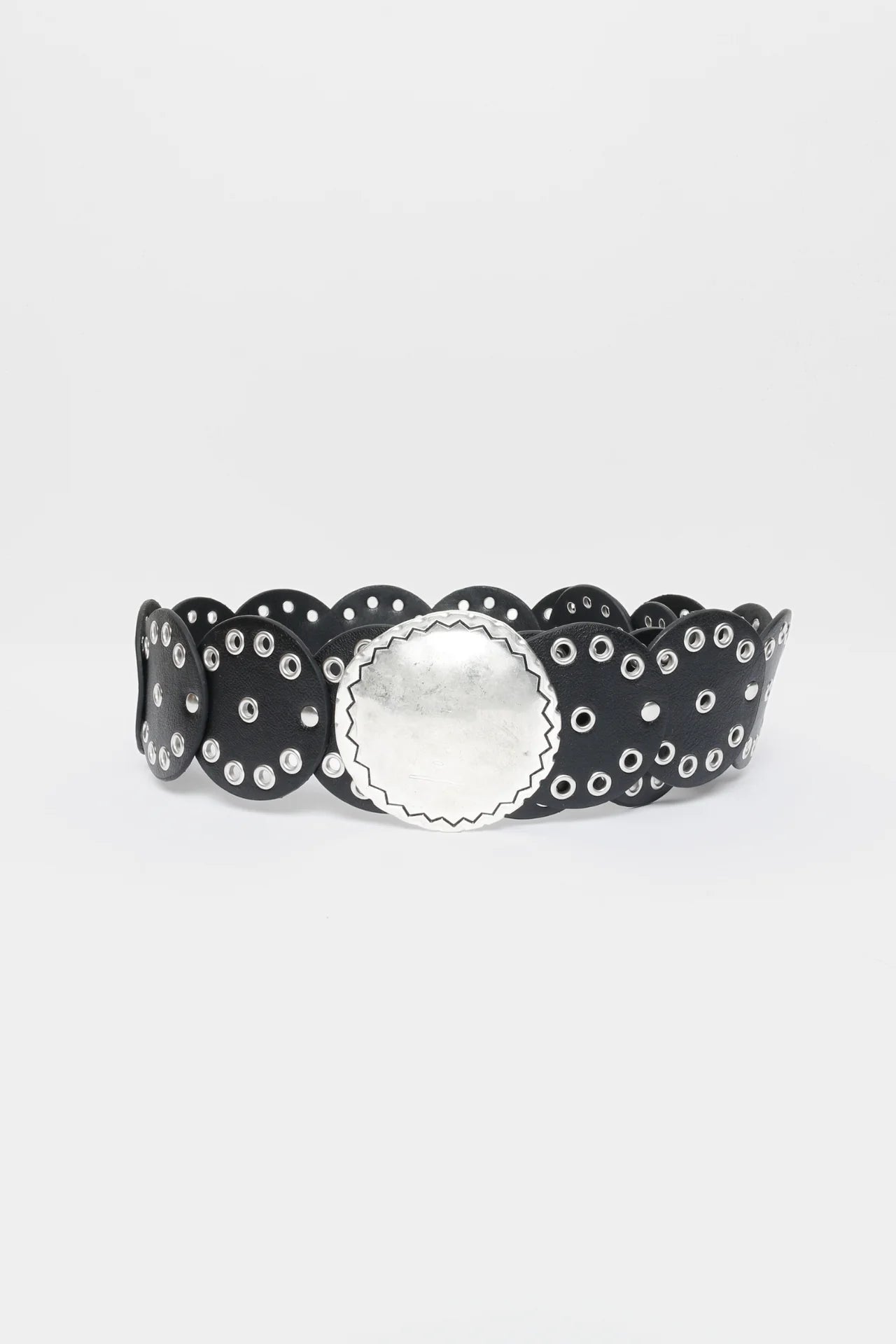 Cowboy Belt Silver & Black