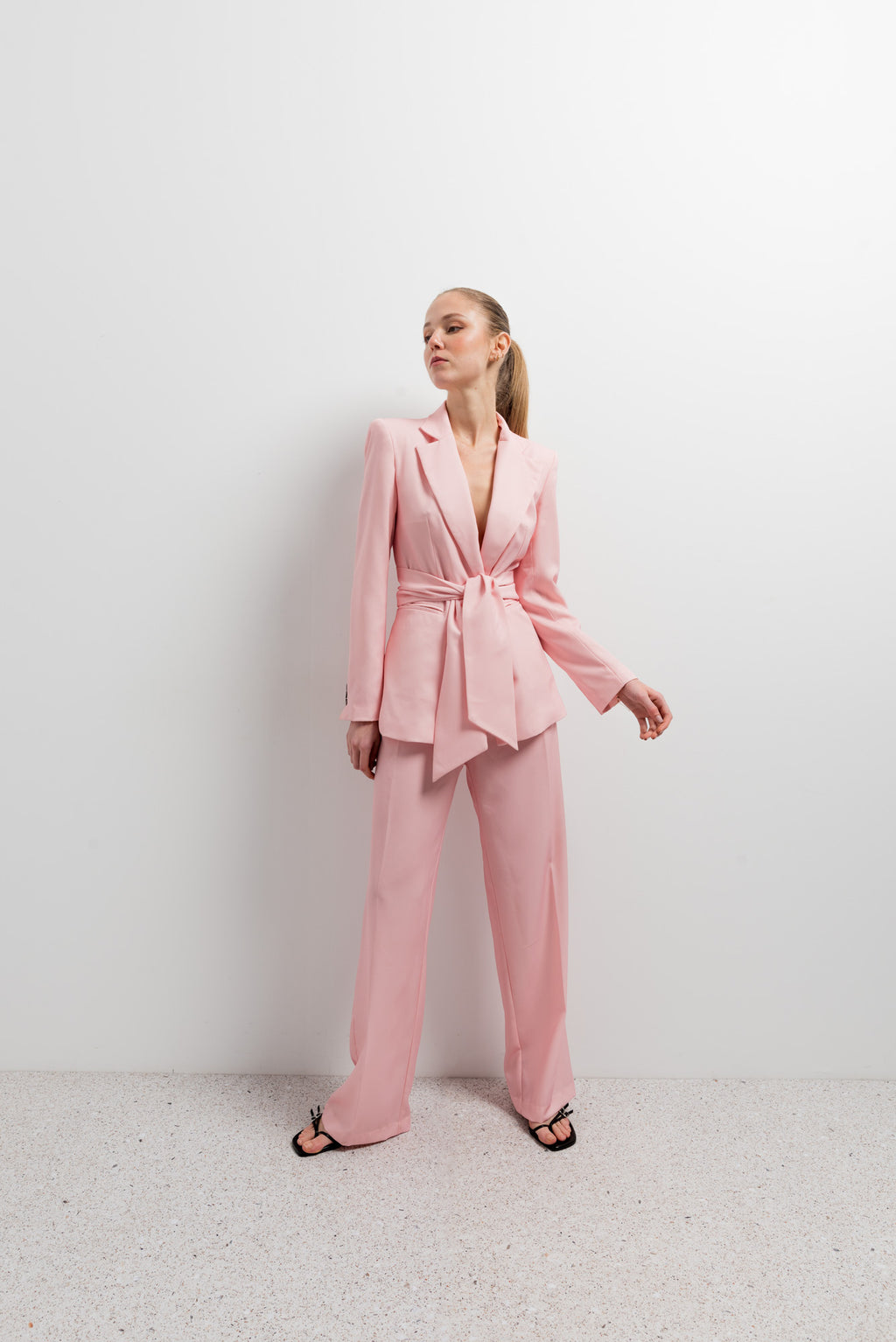 Pink Blazer with Belt