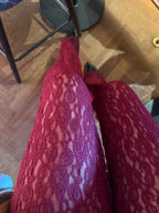 Lace Pants Burgundy: Extra Tall