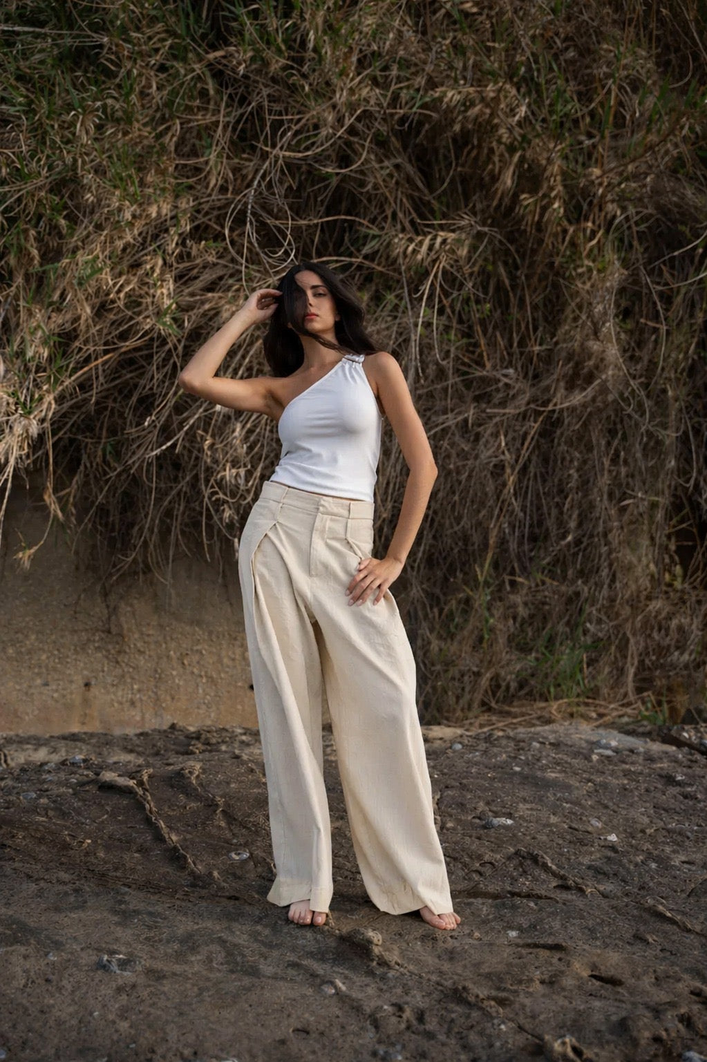 Darted Trousers Sand