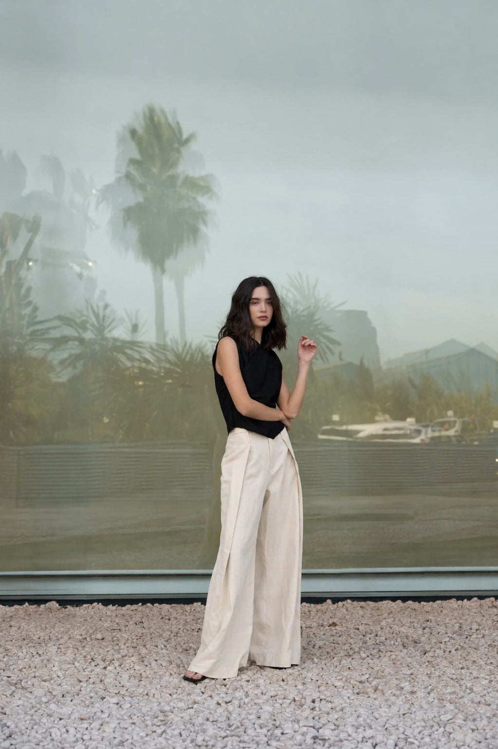 Darted Trousers Sand