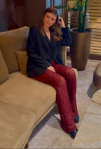 Lace Pants Burgundy: Extra Tall