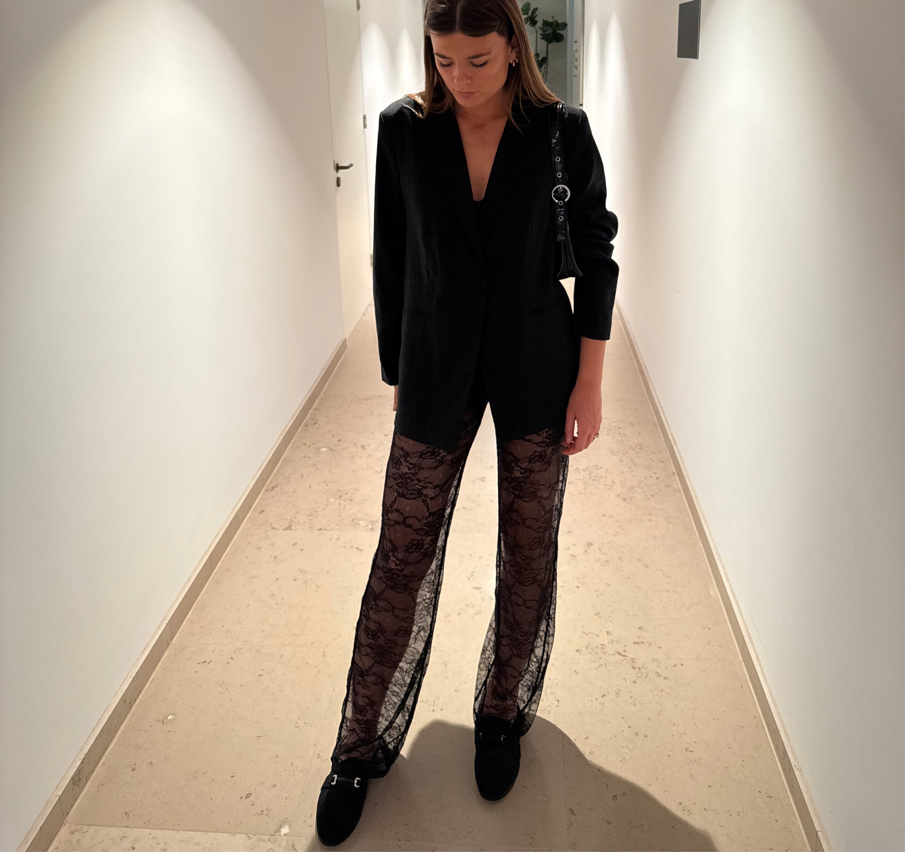 Lace Pants Black: Extra Tall