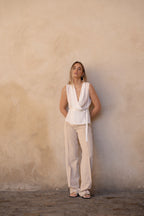 Straight Pants Beige: Tall