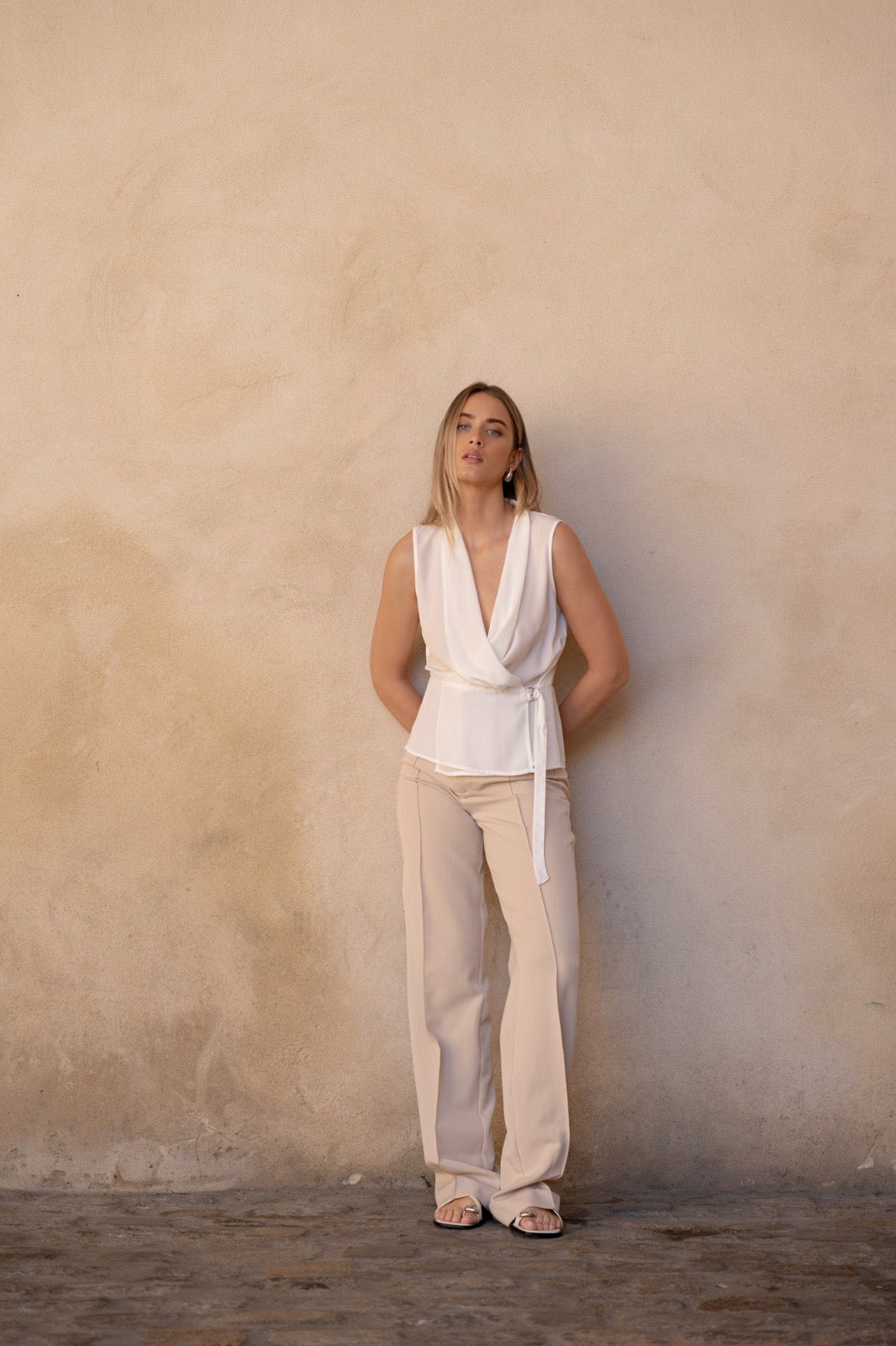 Straight Pants Beige: Tall