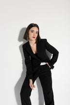 Double waist trousers tall