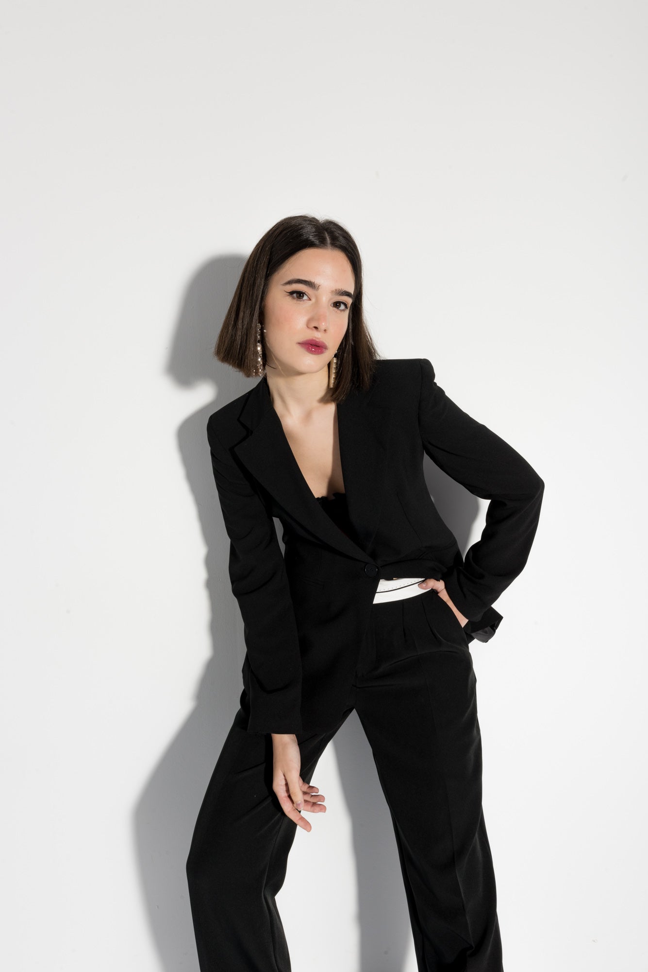 Double waist trousers tall