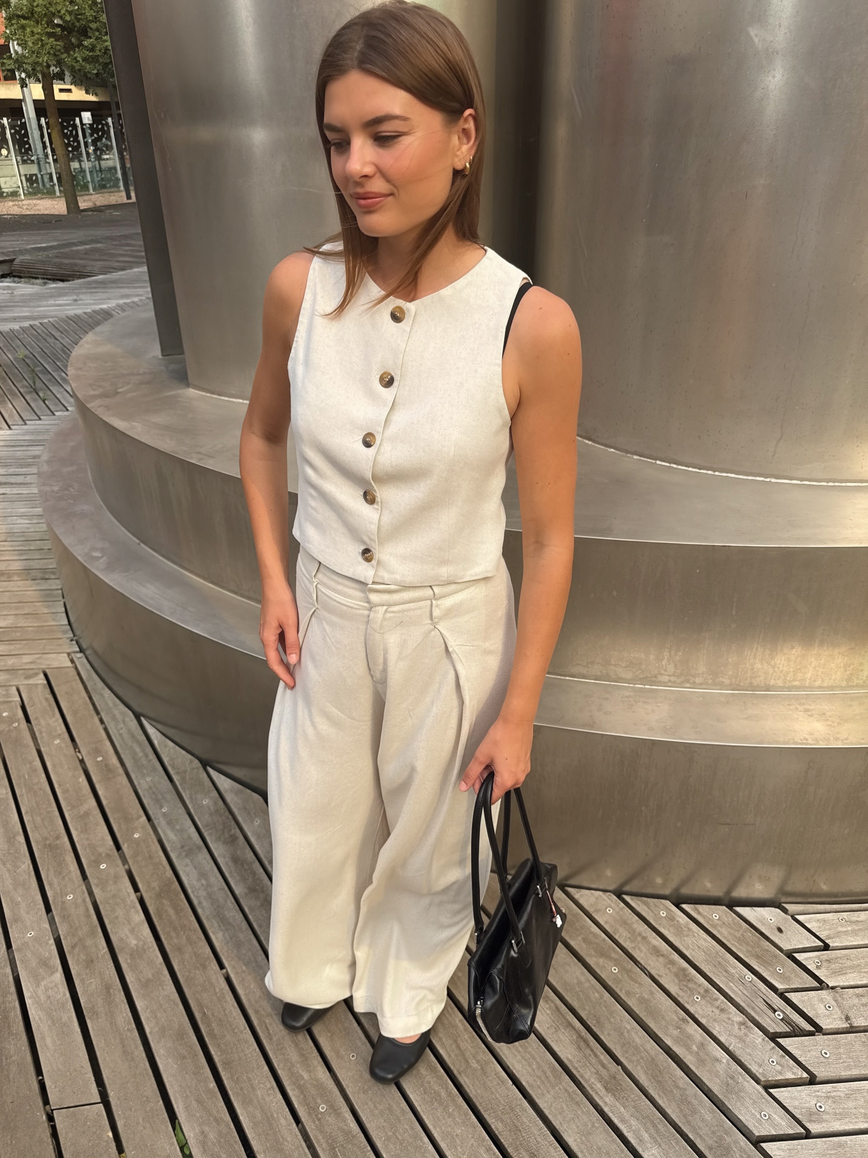 Darted Trousers Sand Set