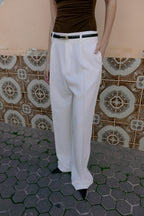 White Pants With Pleats: Tall
