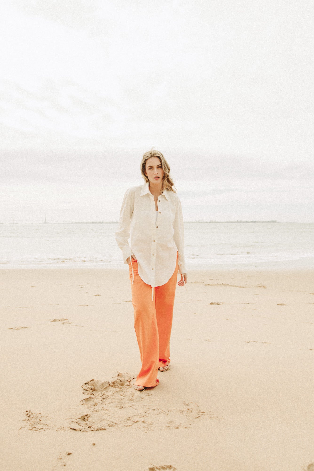 Linen Blend Shirt White