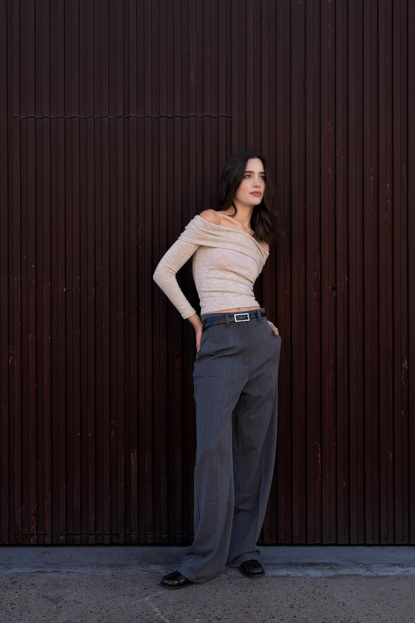 Straight fit trousers grey: Tall