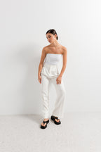 White Pants With Pleats: Tall
