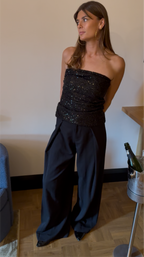 Darted Trousers Black: Extra Tall