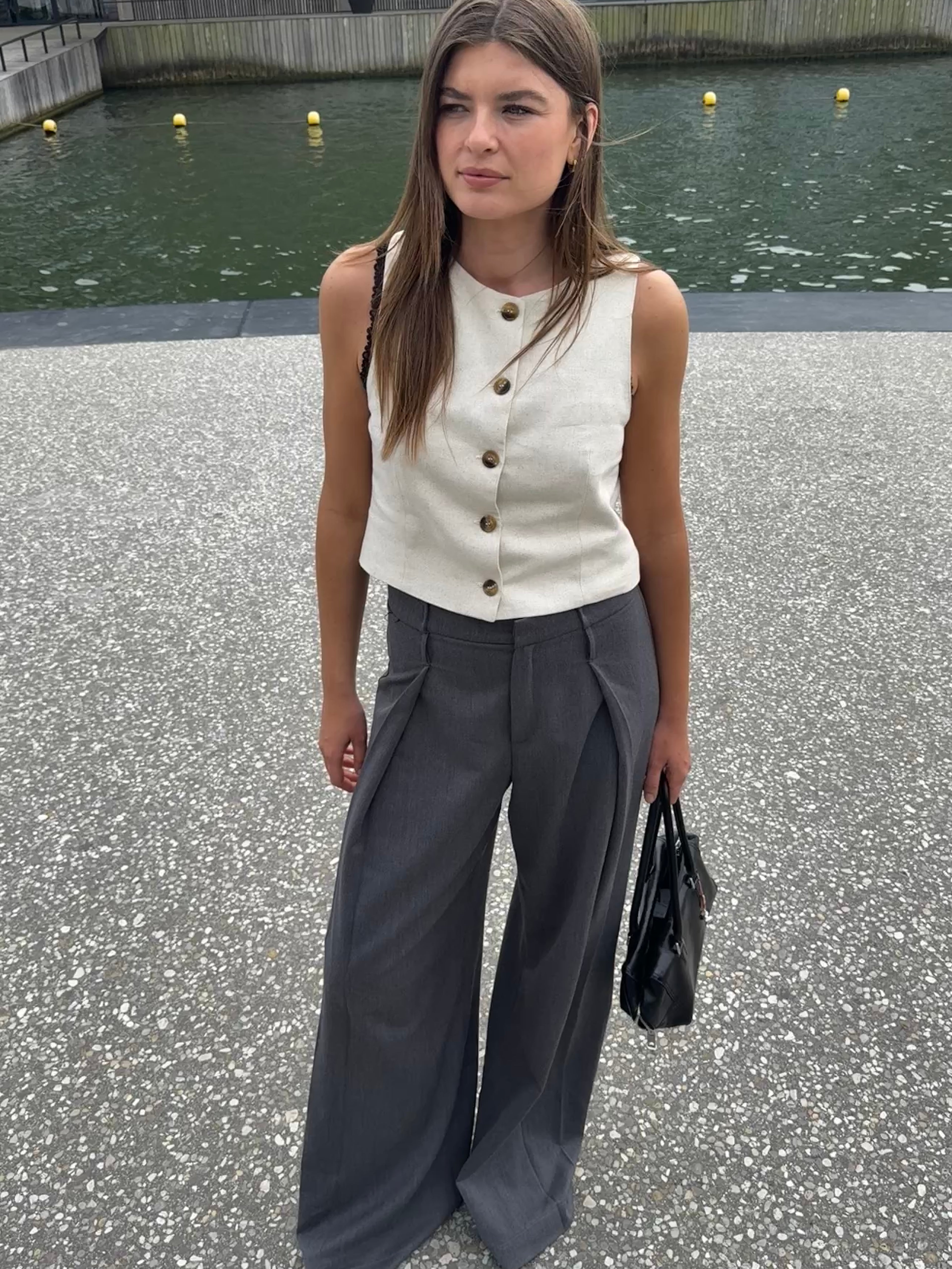 Darted Trousers Grey: Extra Tall