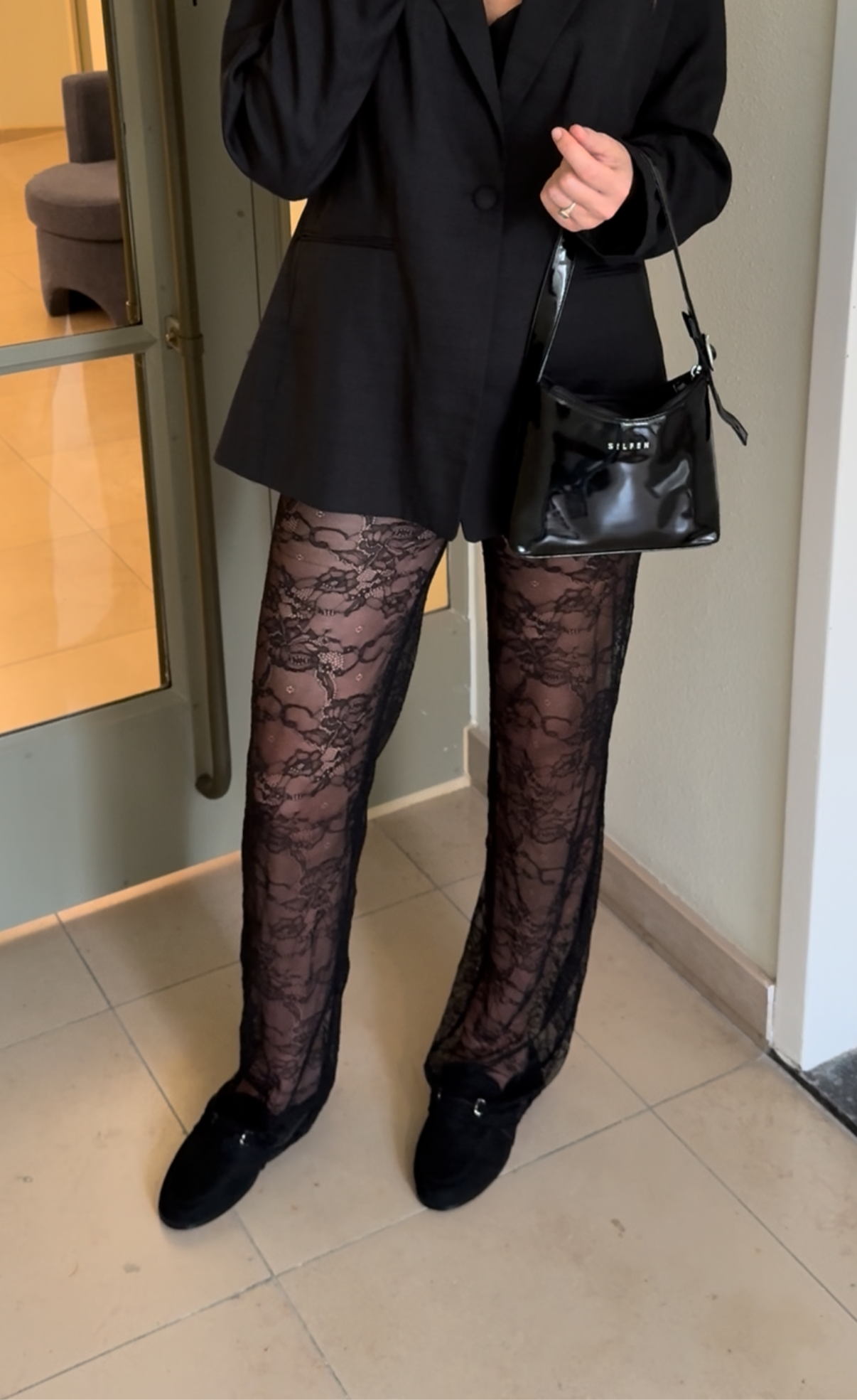 Lace Pants Black: Extra Tall