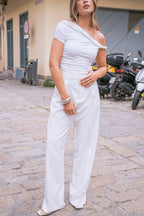 White Pants With Pleats: Tall