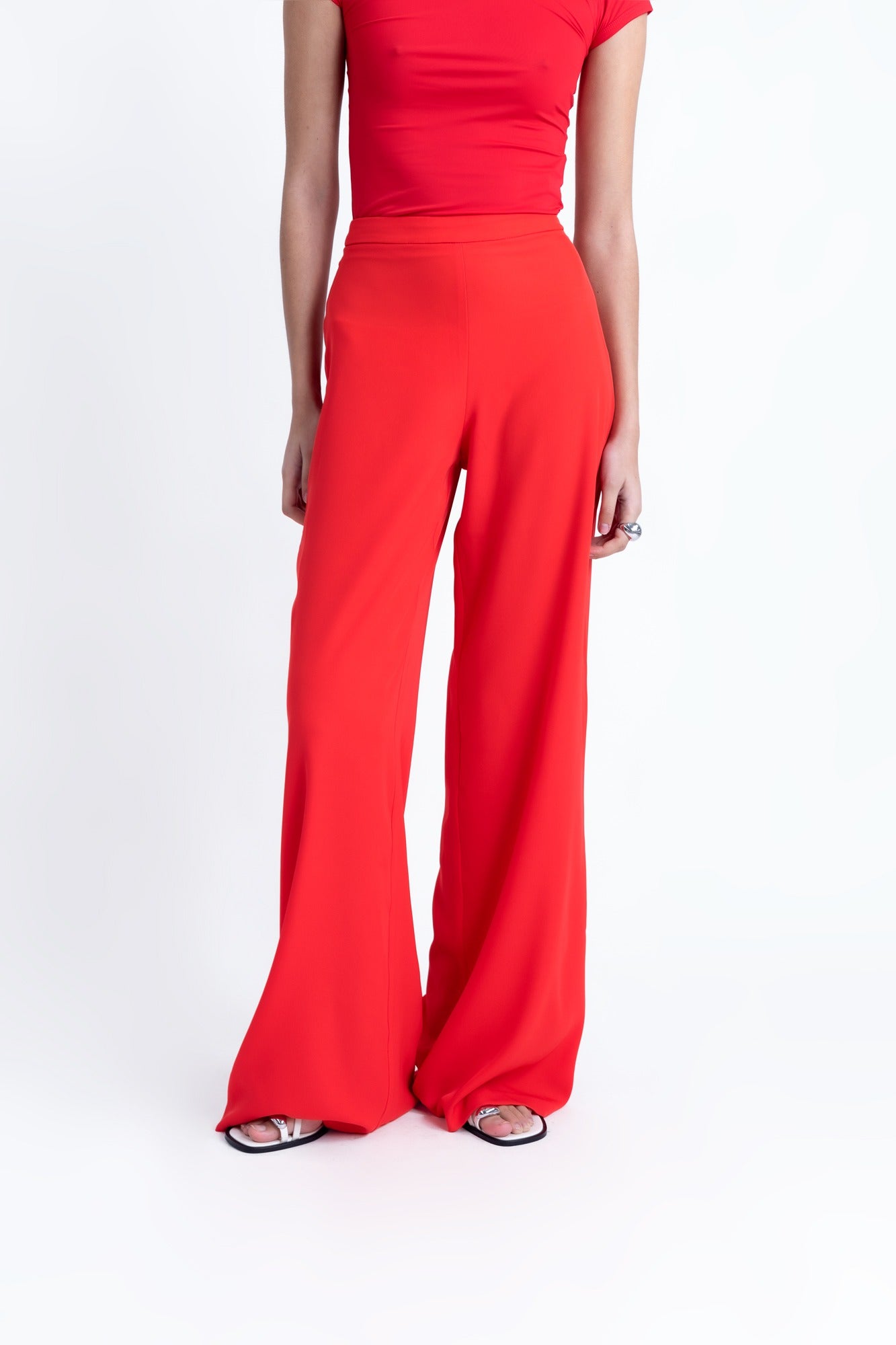 Flared Pantalon Red: Tall