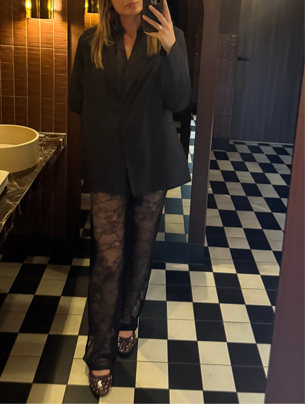 Lace Pants Black: Extra Tall