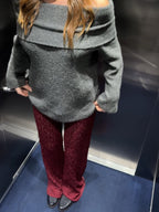 Lace Pants Burgundy: Extra Tall