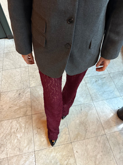 Lace Pants Burgundy: Extra Tall