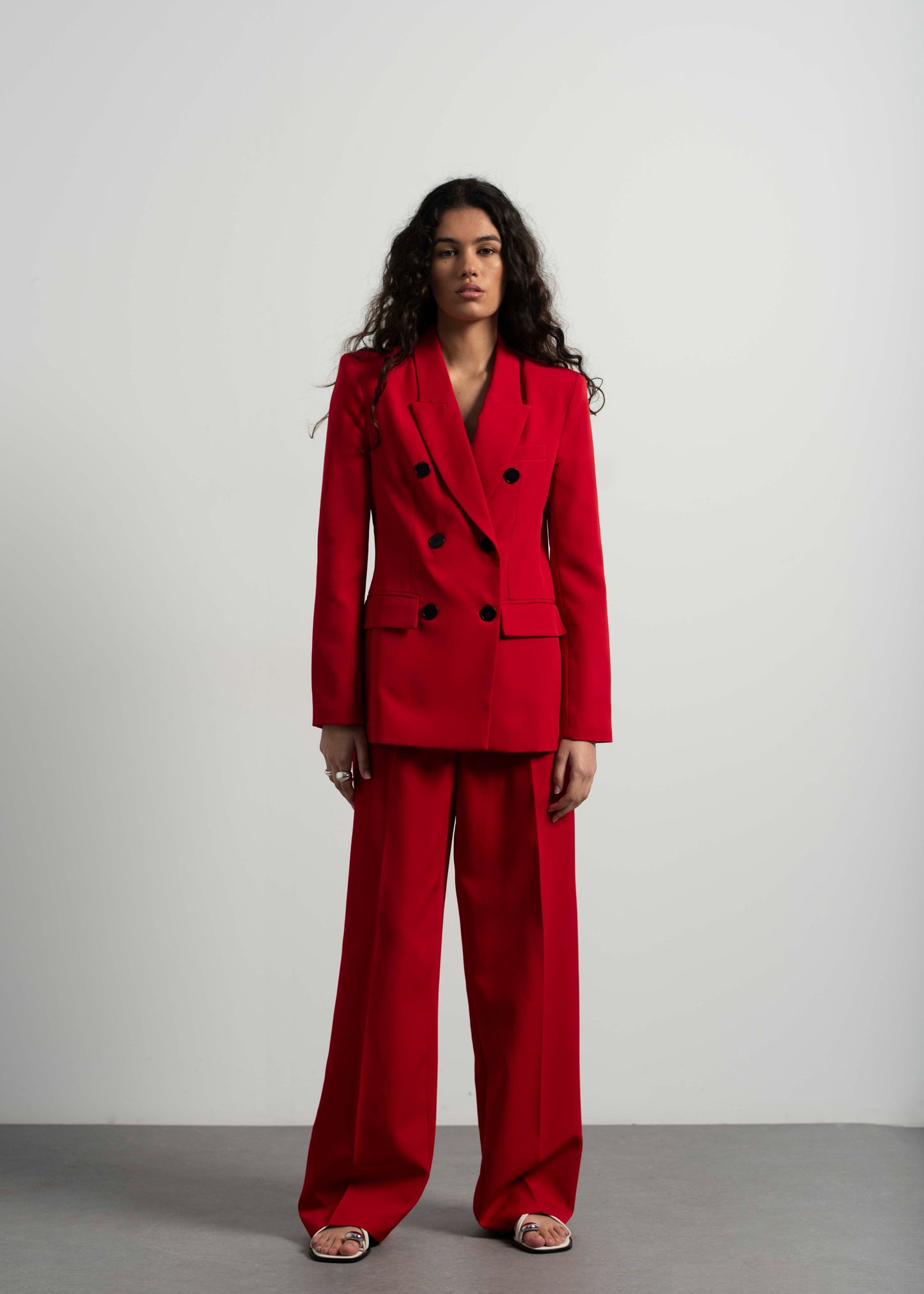 Straight Leg Trousers Red: Tall