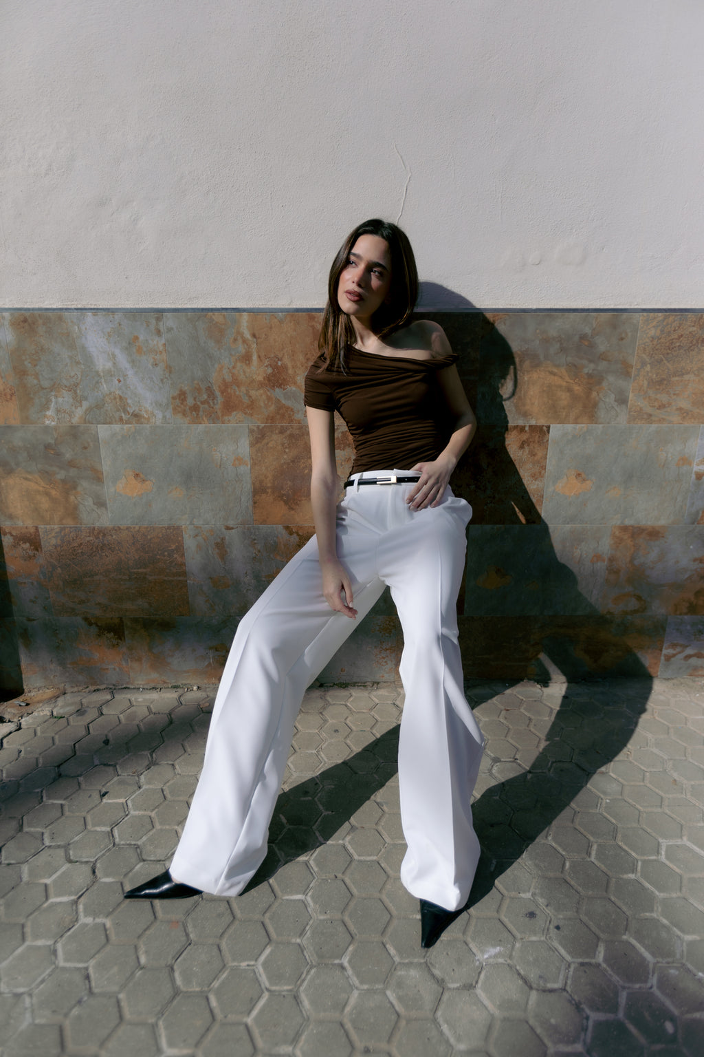 White Pants With Pleats: Tall