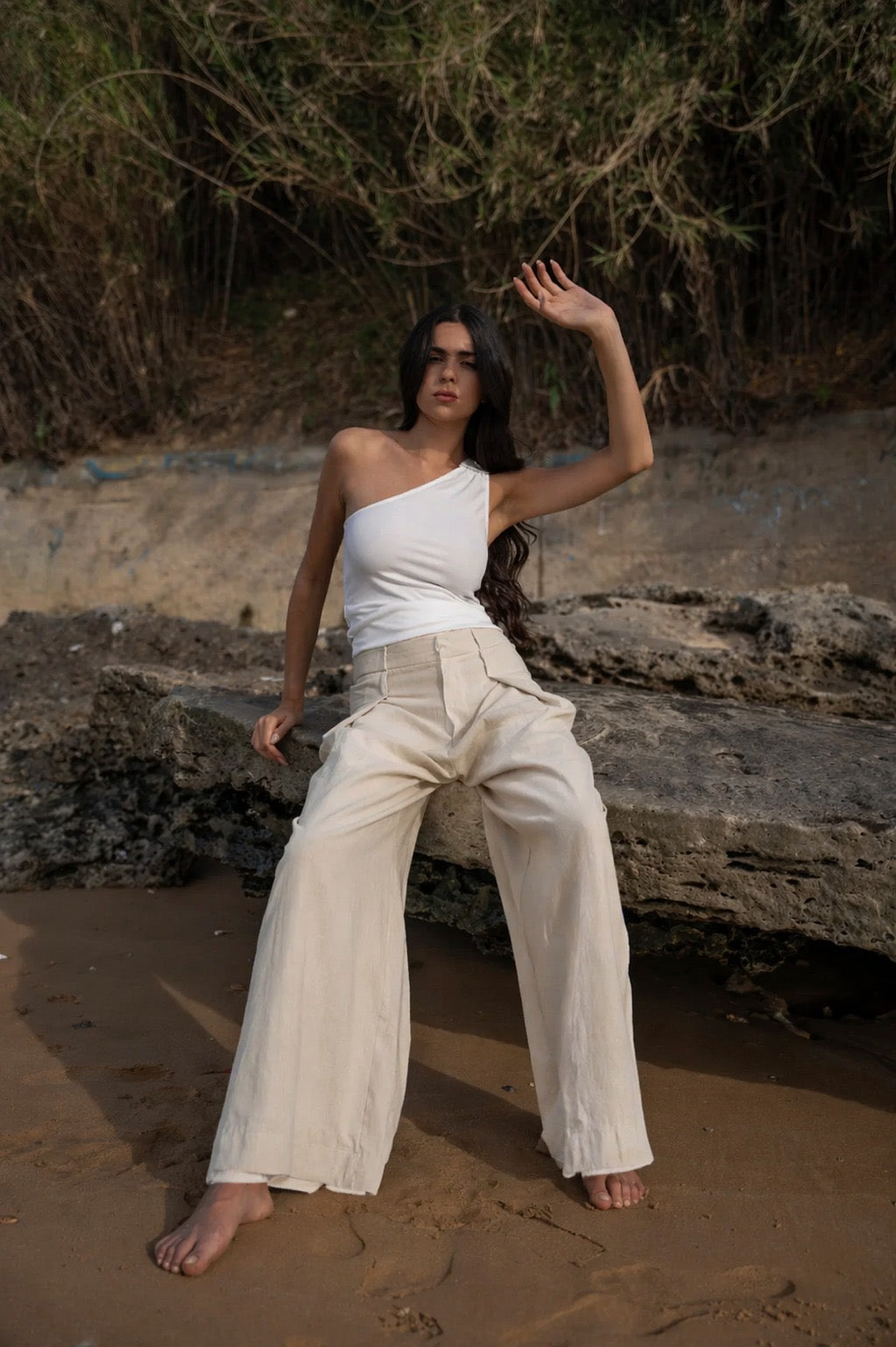 Darted Trousers Sand