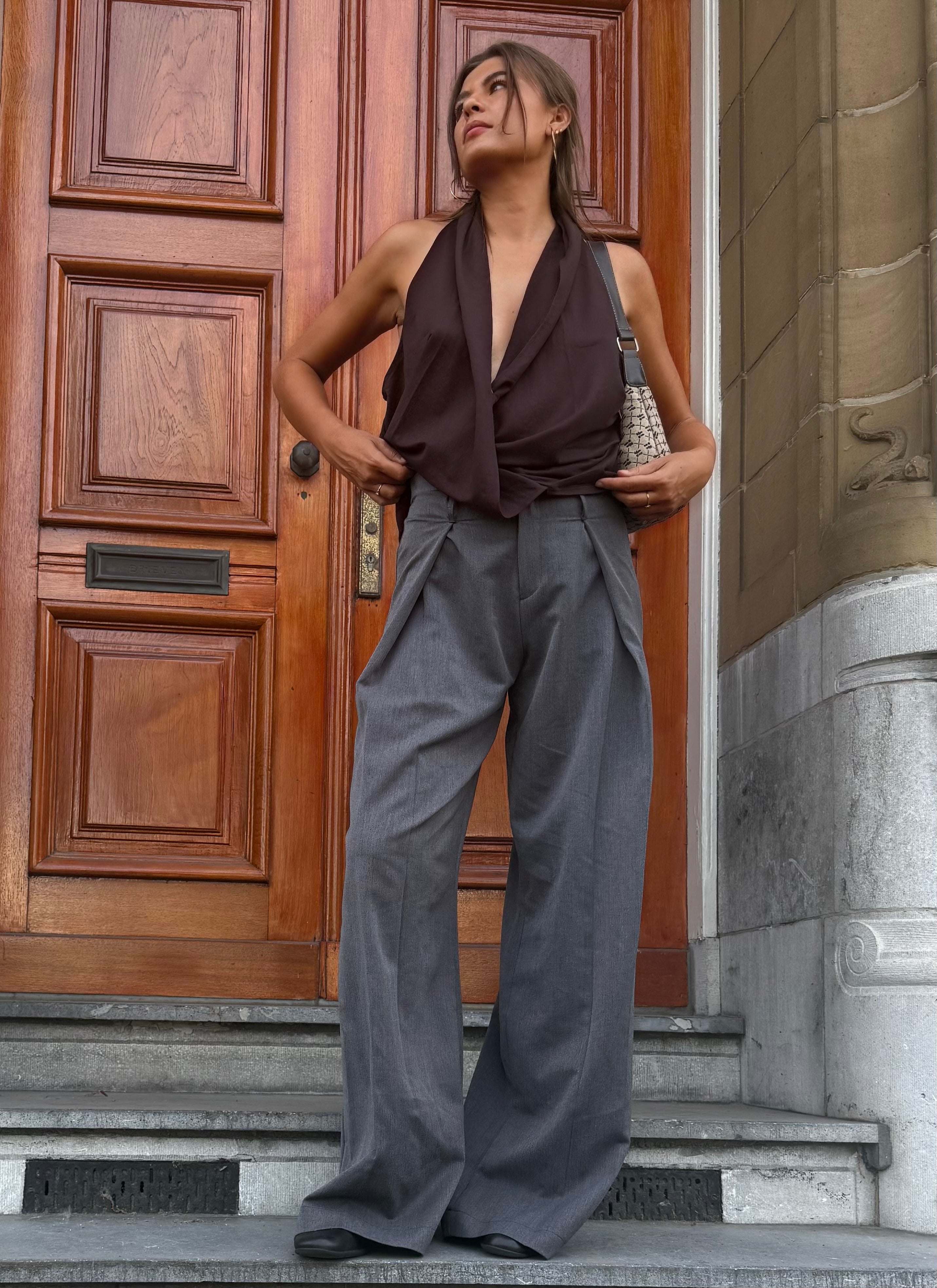 Darted Trousers Grey: Extra Tall