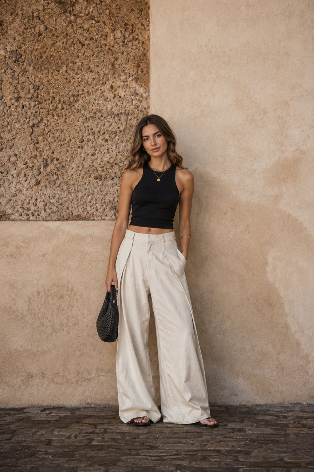 Darted Trousers Sand