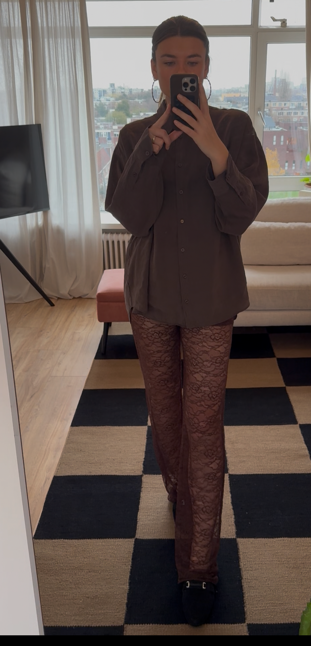 Lace Pants Brown: Extra Tall