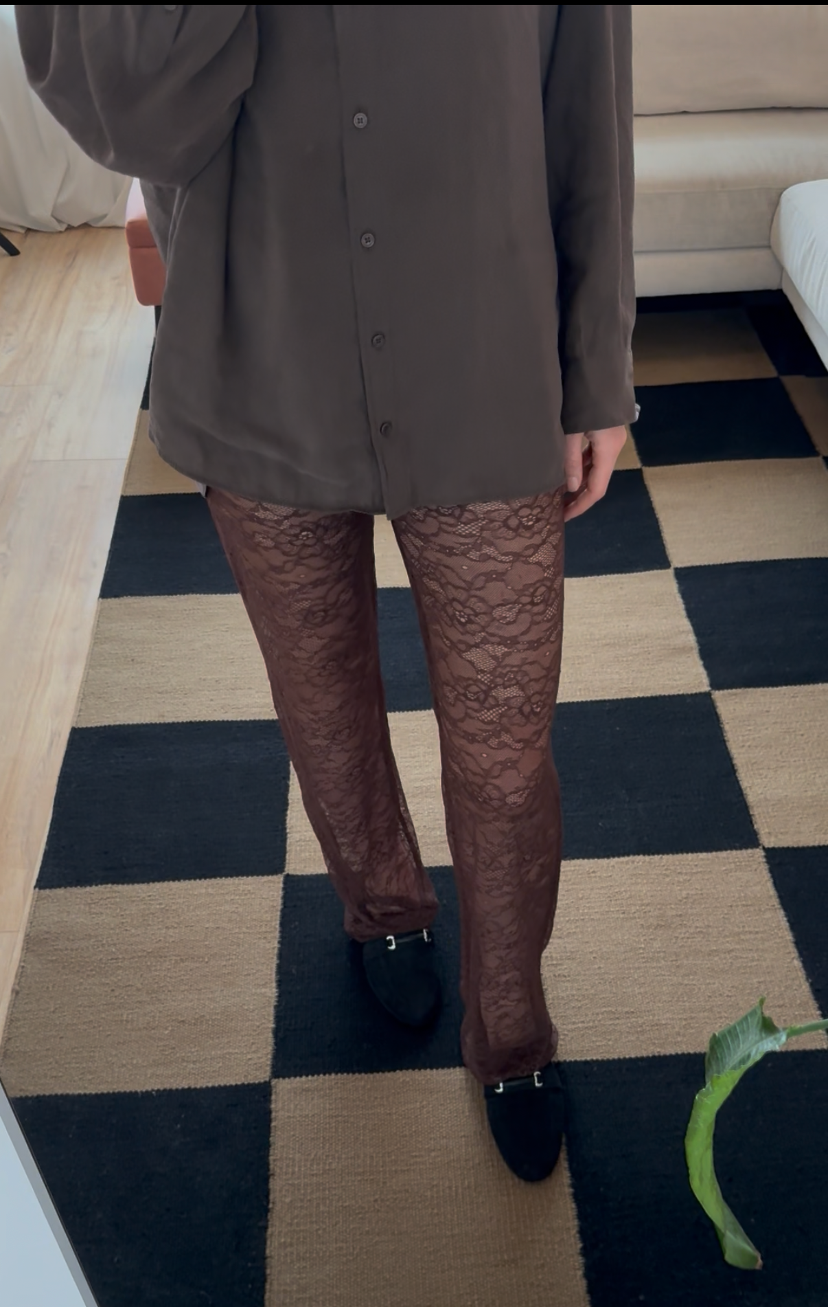 Lace Pants Brown: Extra Tall