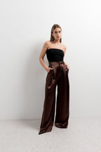 pantalon tall brown