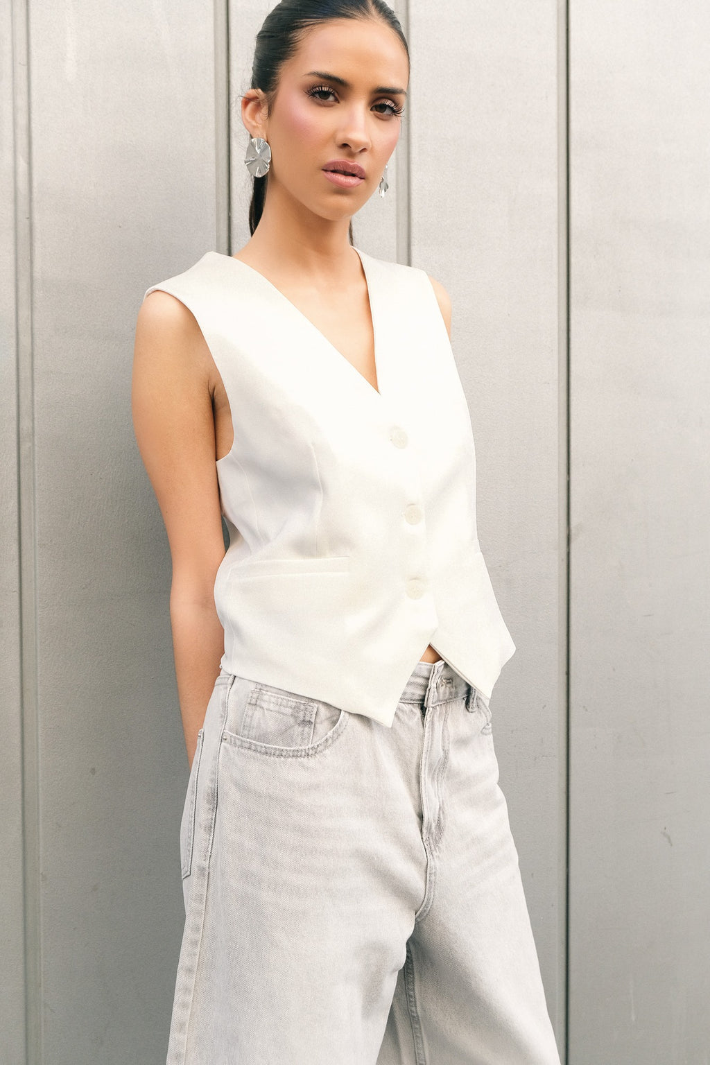 Straight Waistcoat White: Tall