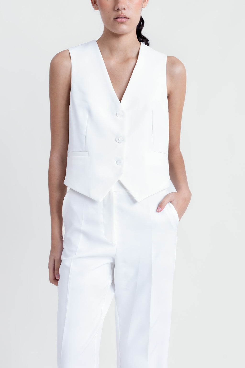 Straight Waistcoat White: Tall