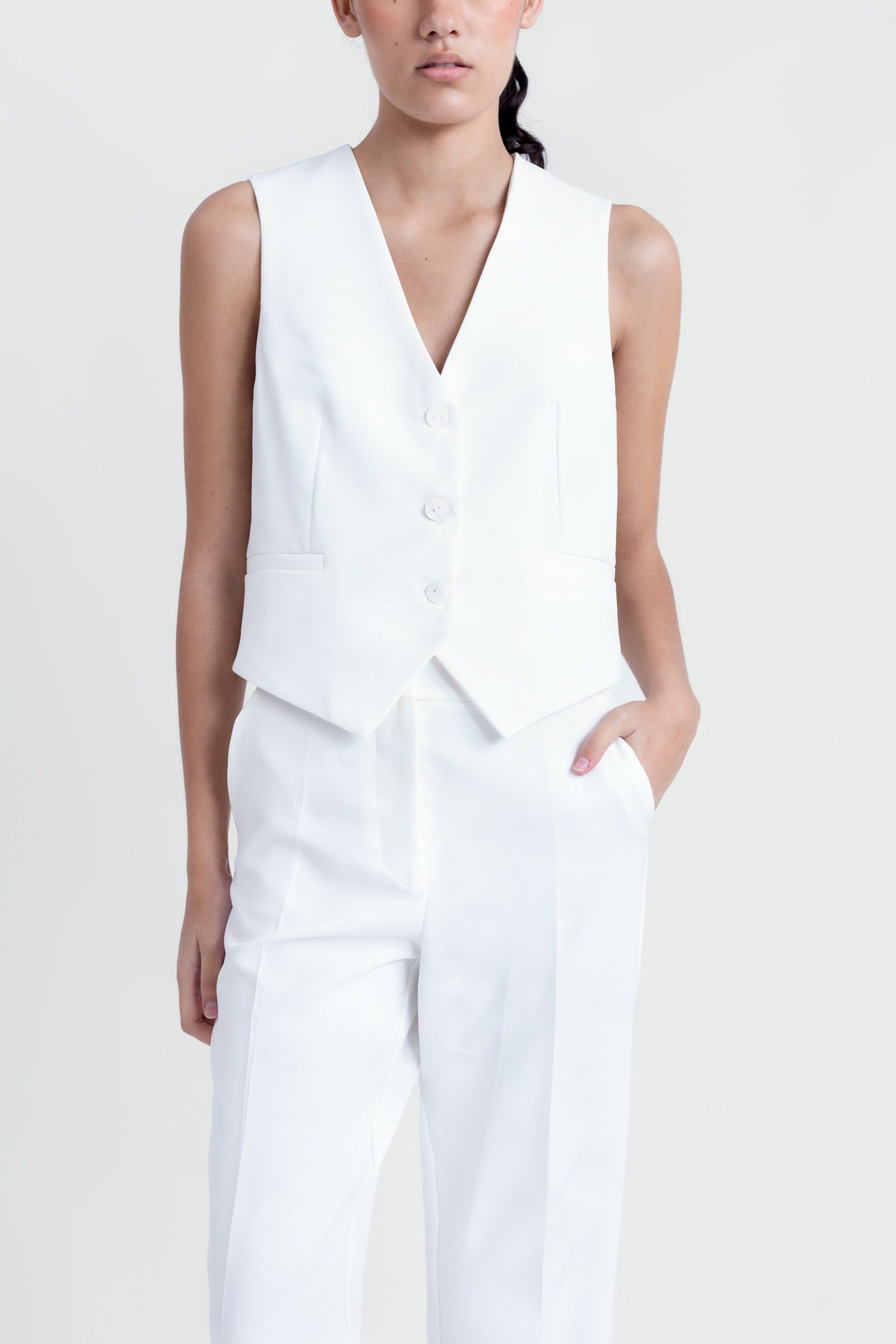 Straight Waistcoat White: Tall