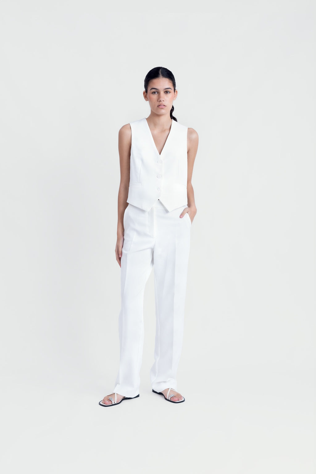Straight Waistcoat White: Tall