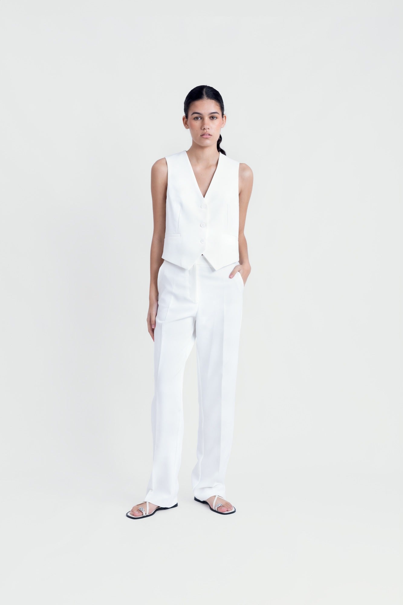 Straight Waistcoat White: Tall