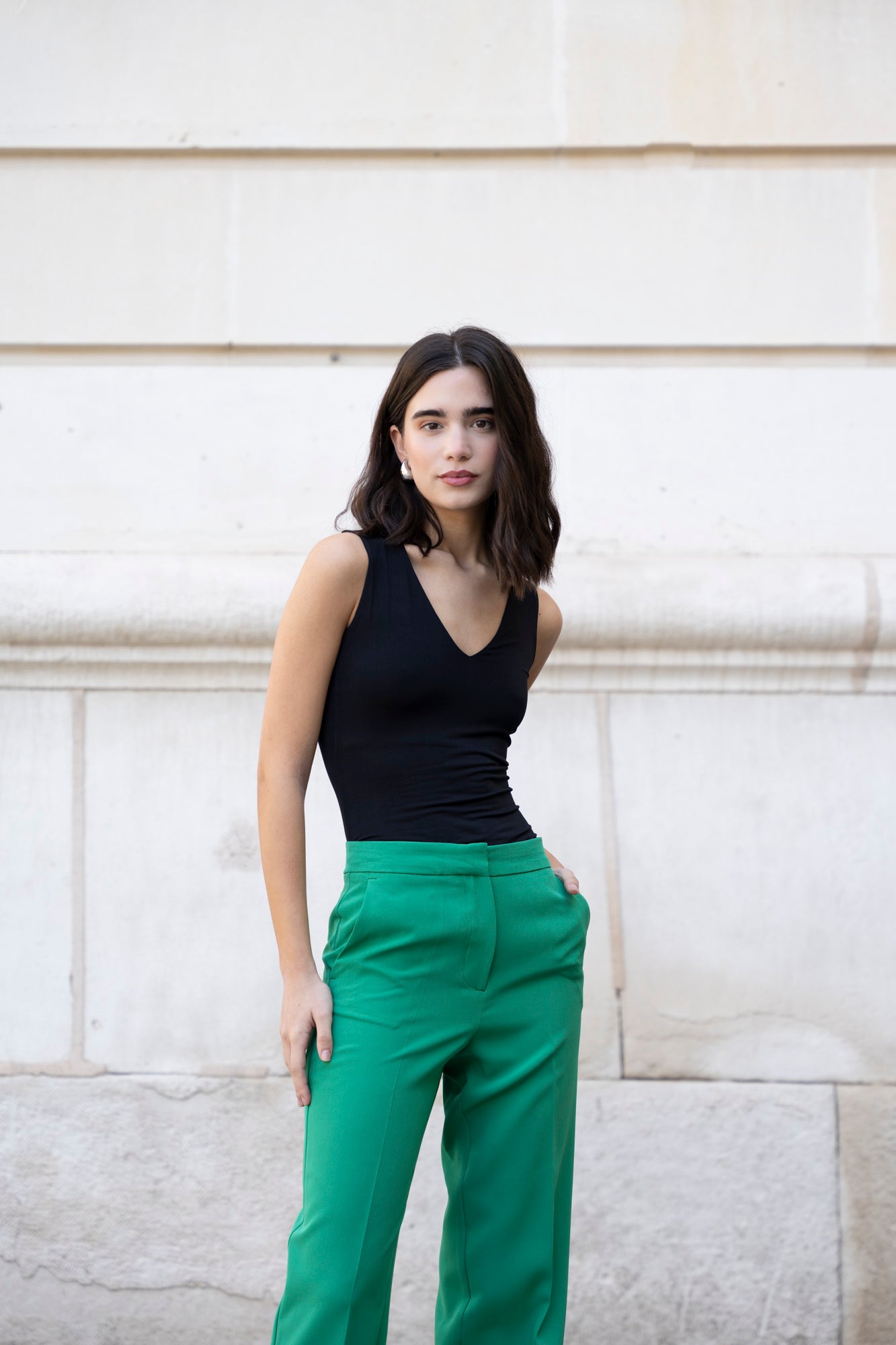 groene pantalon tall