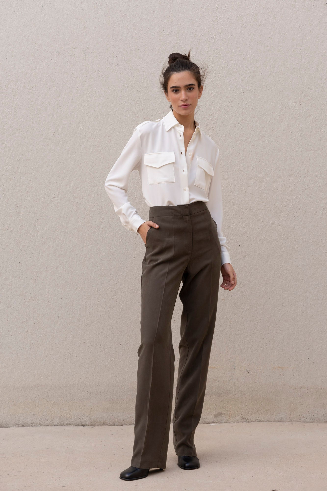 Straight Pantalon Anthracite: Tall