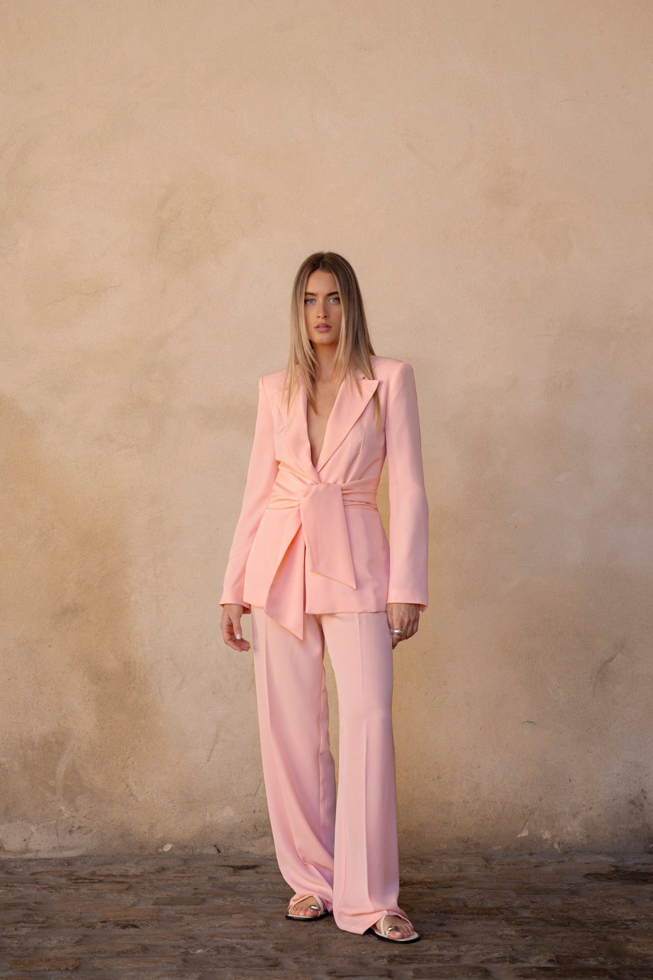 Pink Blazer with Belt