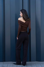 Straight Fit Pantalon Brown: Tall