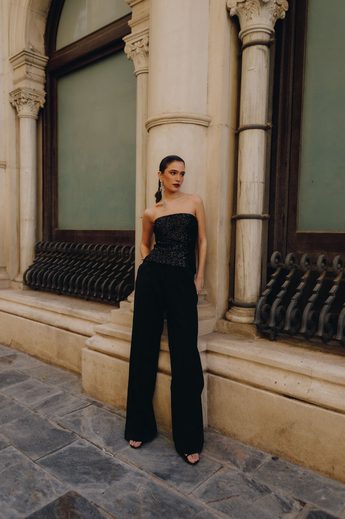 Glitter Top Off Shoulder