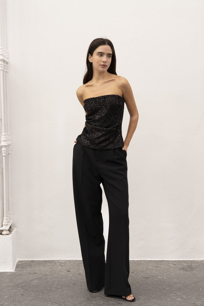 Glitter Top Off Shoulder