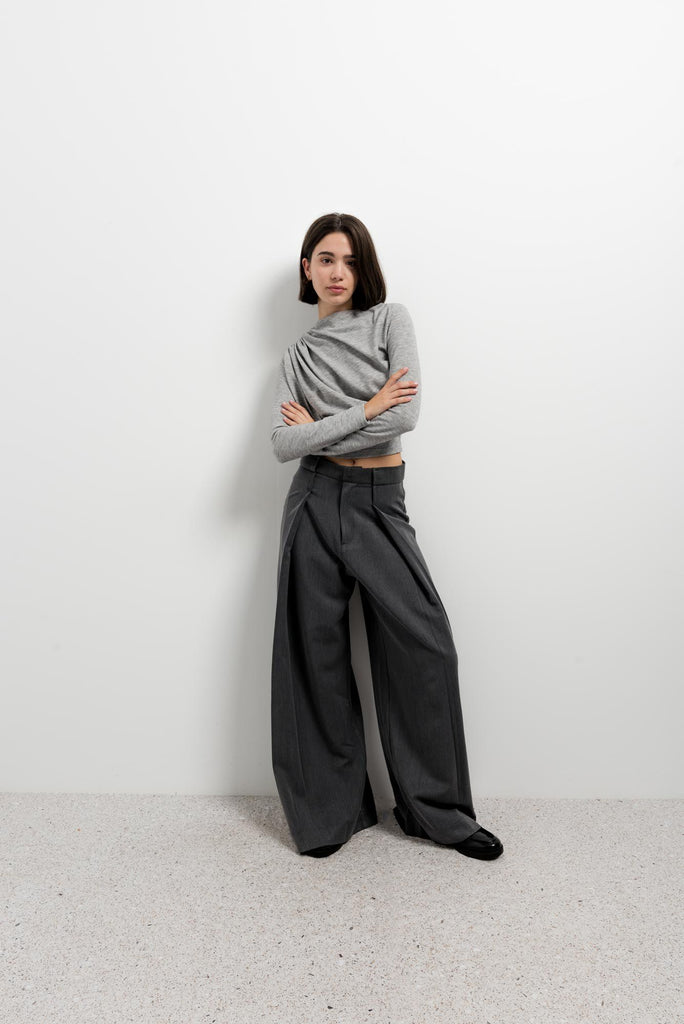 Darted Trousers Grey: Extra Tall